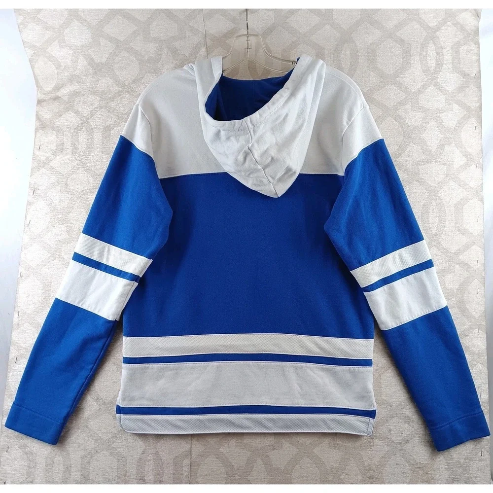 Champion UMASS Lowell River Hawks‎ Hockey Jersey Mens Extra Small Hooded Blue